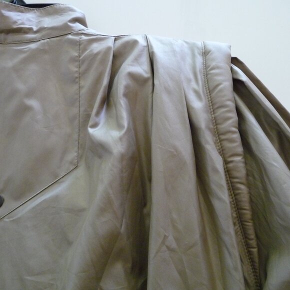 C.P. VINTAGE 80s UNIQUE SAGE /shiny/COLOR TRENCHCOAT SIZE EU 40 - Picture 10 of 10